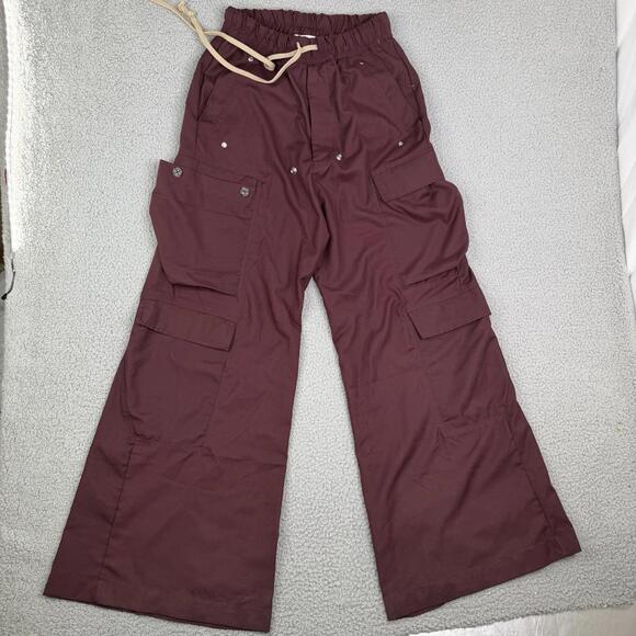 mnml Other - mnml Oversized Wide Leg Maroon Cargo Pants Mens Small 28x30 Gorpcore Streetwear